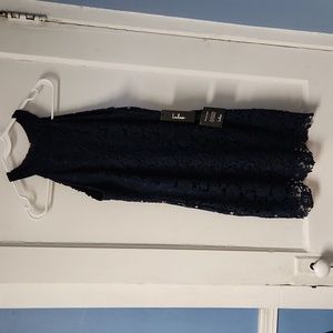 NWT Lulus Love Poem Lace Mini Dress Navy size Large